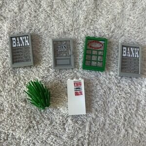 Vintage LEGO Western Sheriff General Store Door, Bank &White Sheriff Window Lot